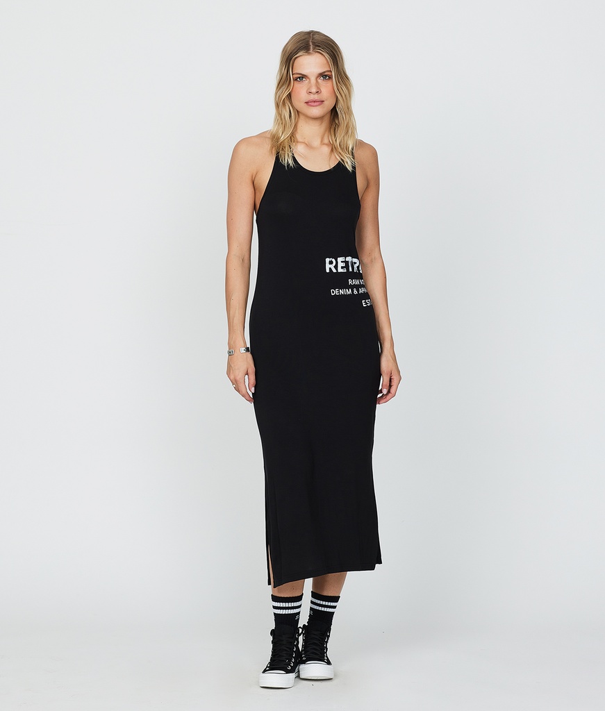 Farah Midi Jersey Dress, Black