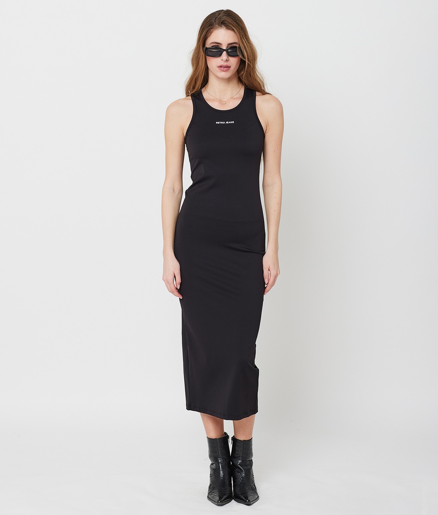 Scarlette Midi Jersey Dress, Black