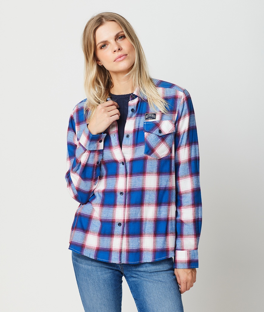 Kristen Blouse, Blue Checked