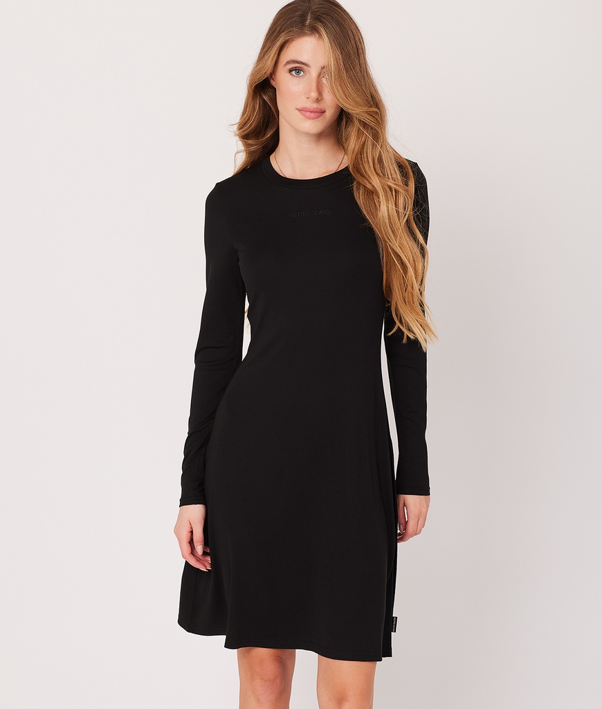 Francheska Mini Jersey Dress, Black