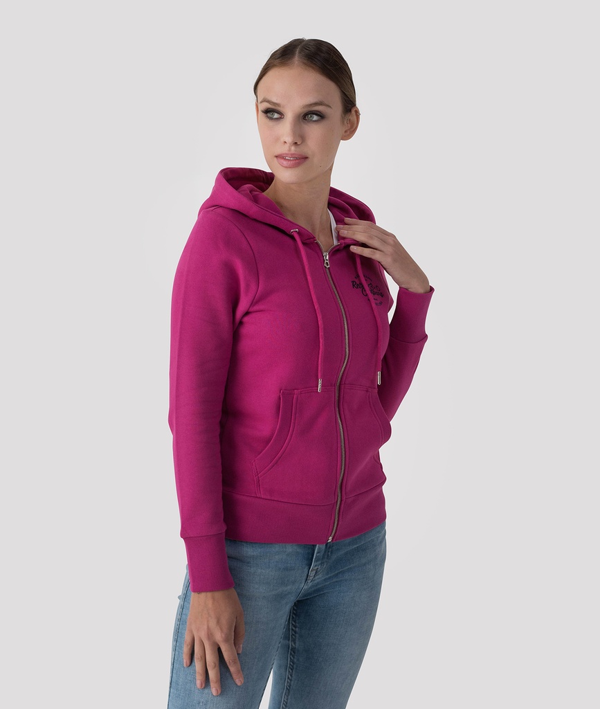 Syracuse Zip Hoodie Jogging Top, Fuxia