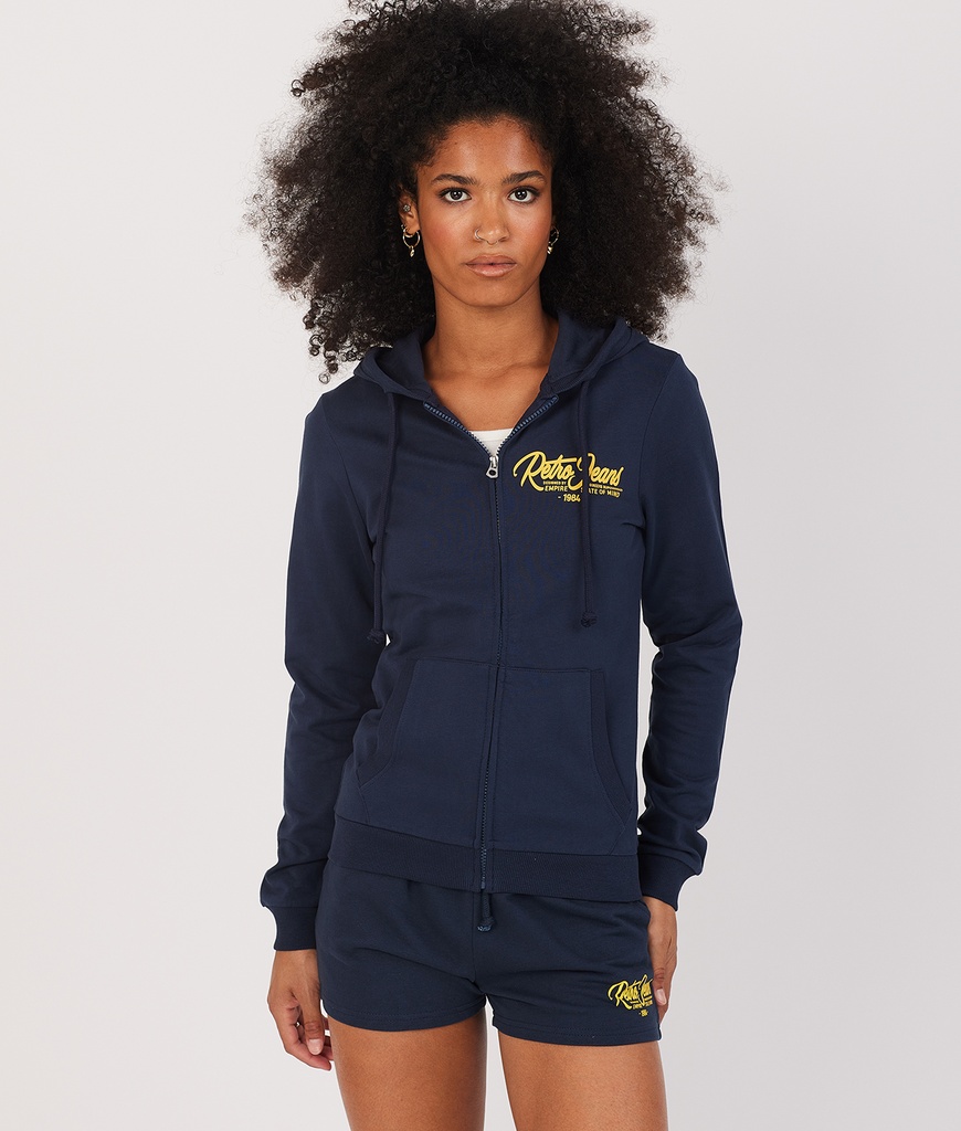 Avelin Zip Jogging Top, Dark Blue