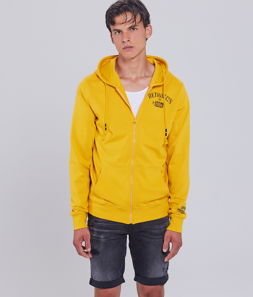Domica Zip Up Hoodie Jogging Top, Yellow