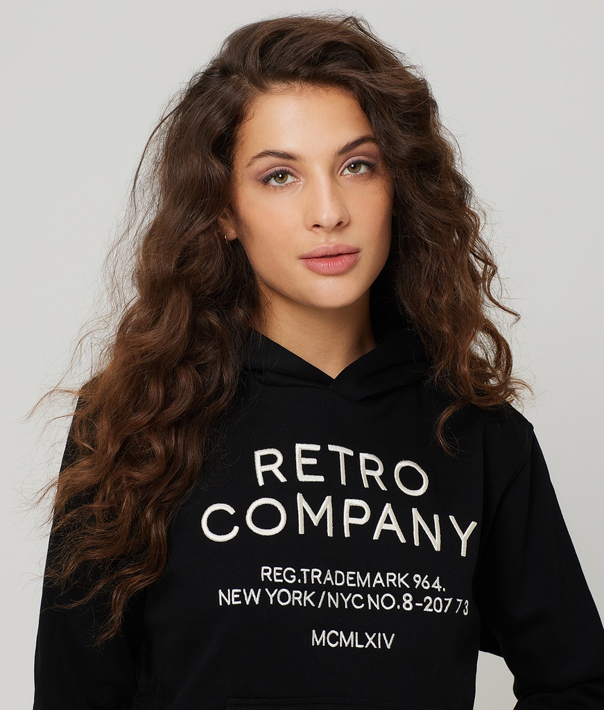 Laurel Hoodie Jogging Top, Black