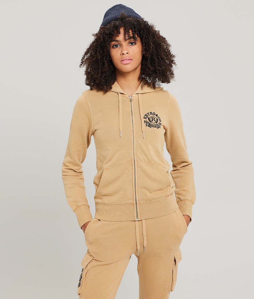 Cypress Zip Jogging Top, Beige