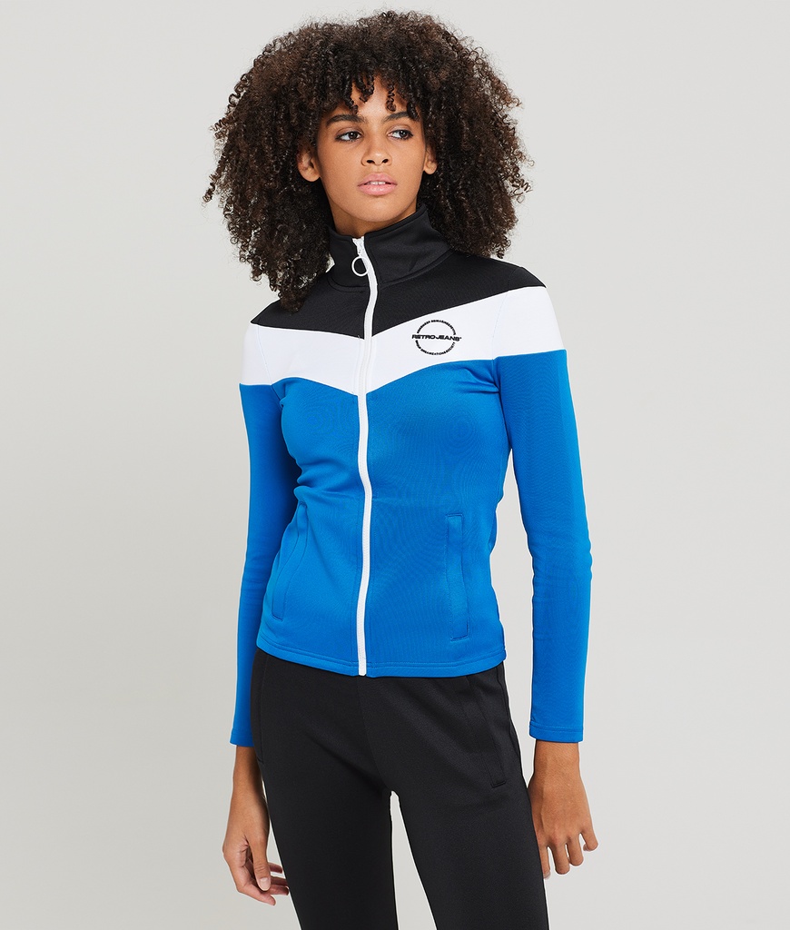 Liane Zip Jogging Top, Black