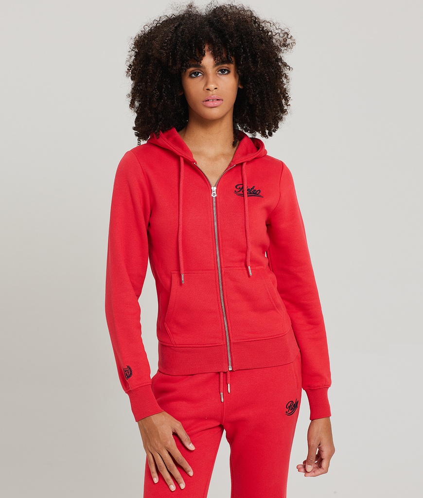 Lolly Zip Jogging Top, Hibiscus