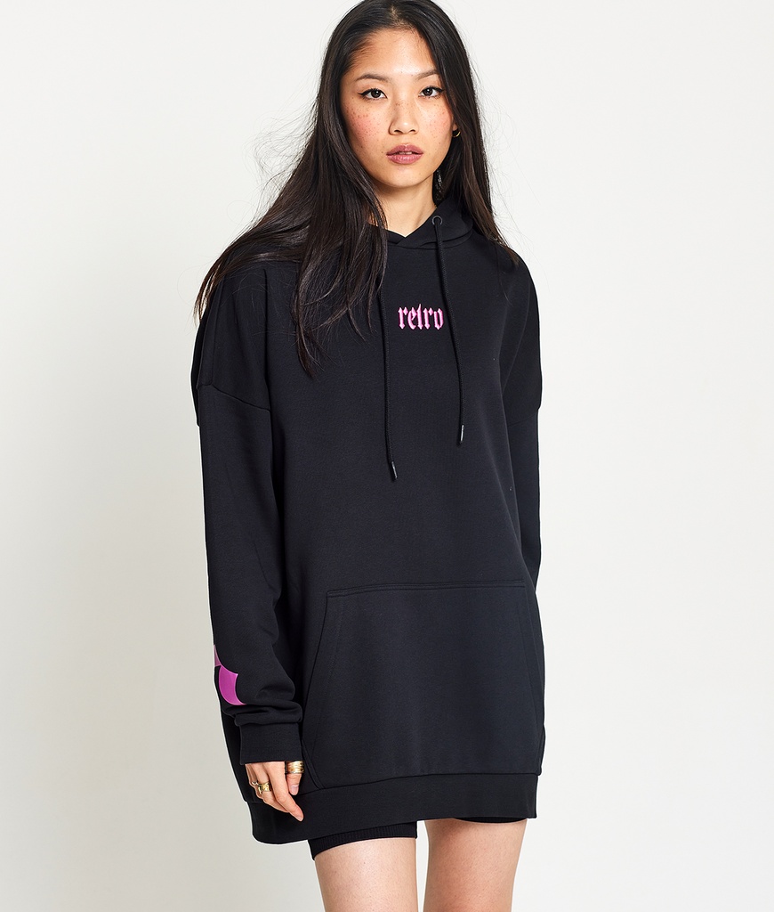 Jolene Hoodie Jogging Top, Black