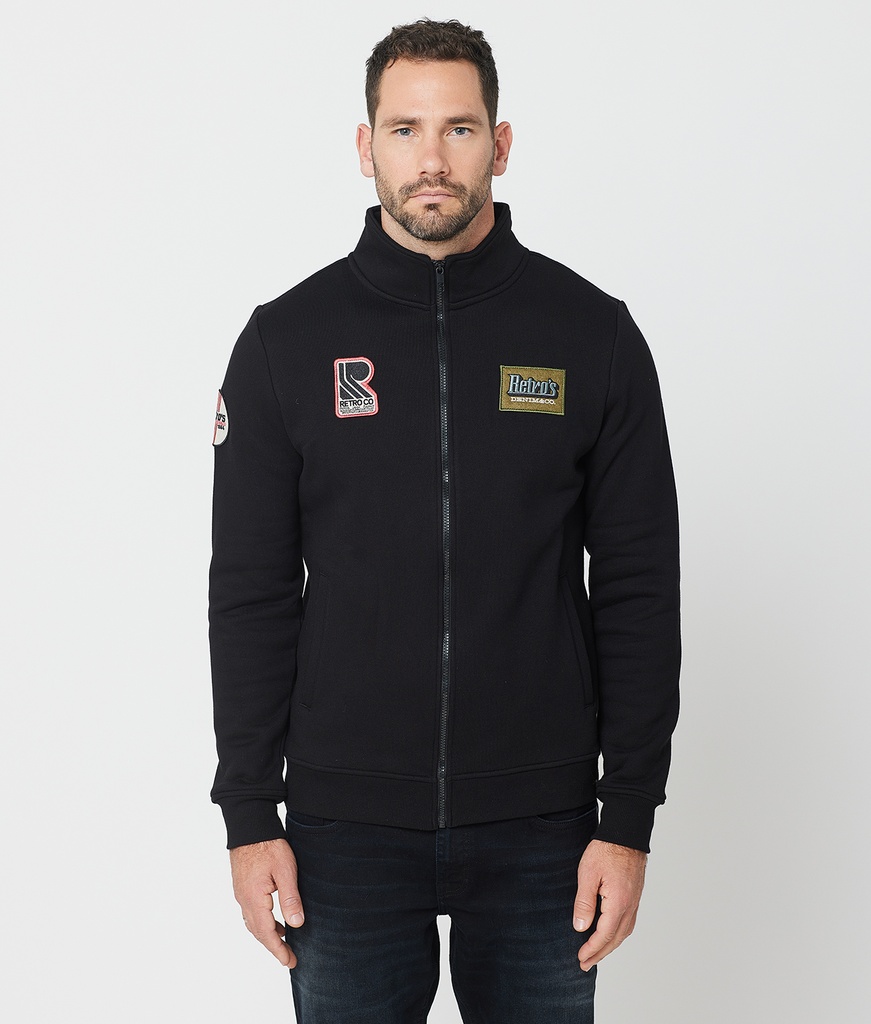 Aintree Zipup Jogging Top, Black