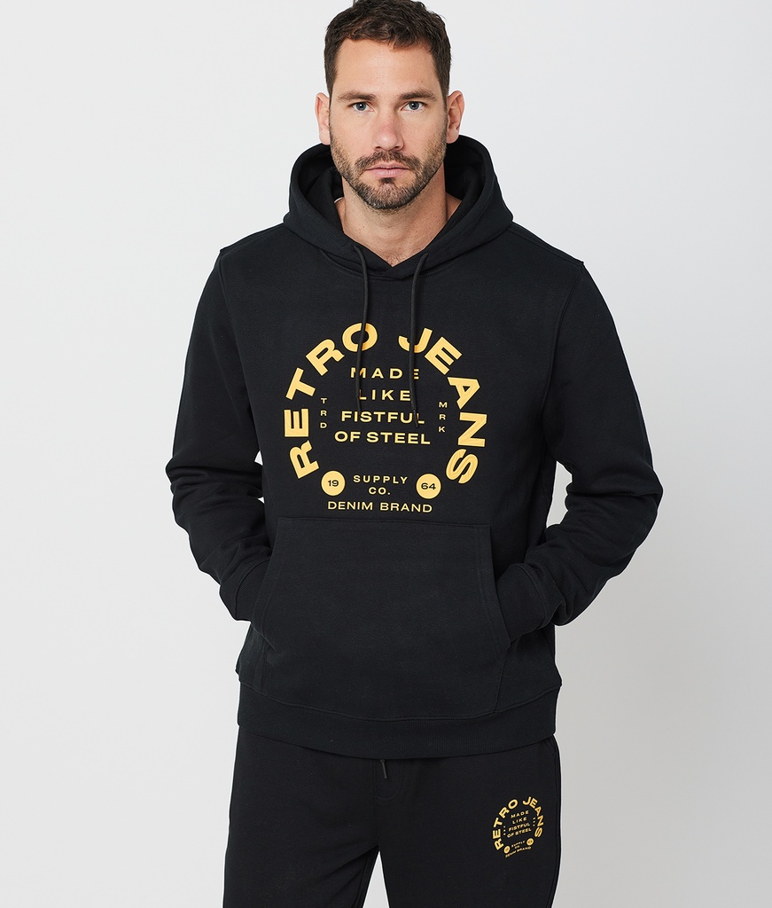 Amado Hoodie Jogging Top, Black