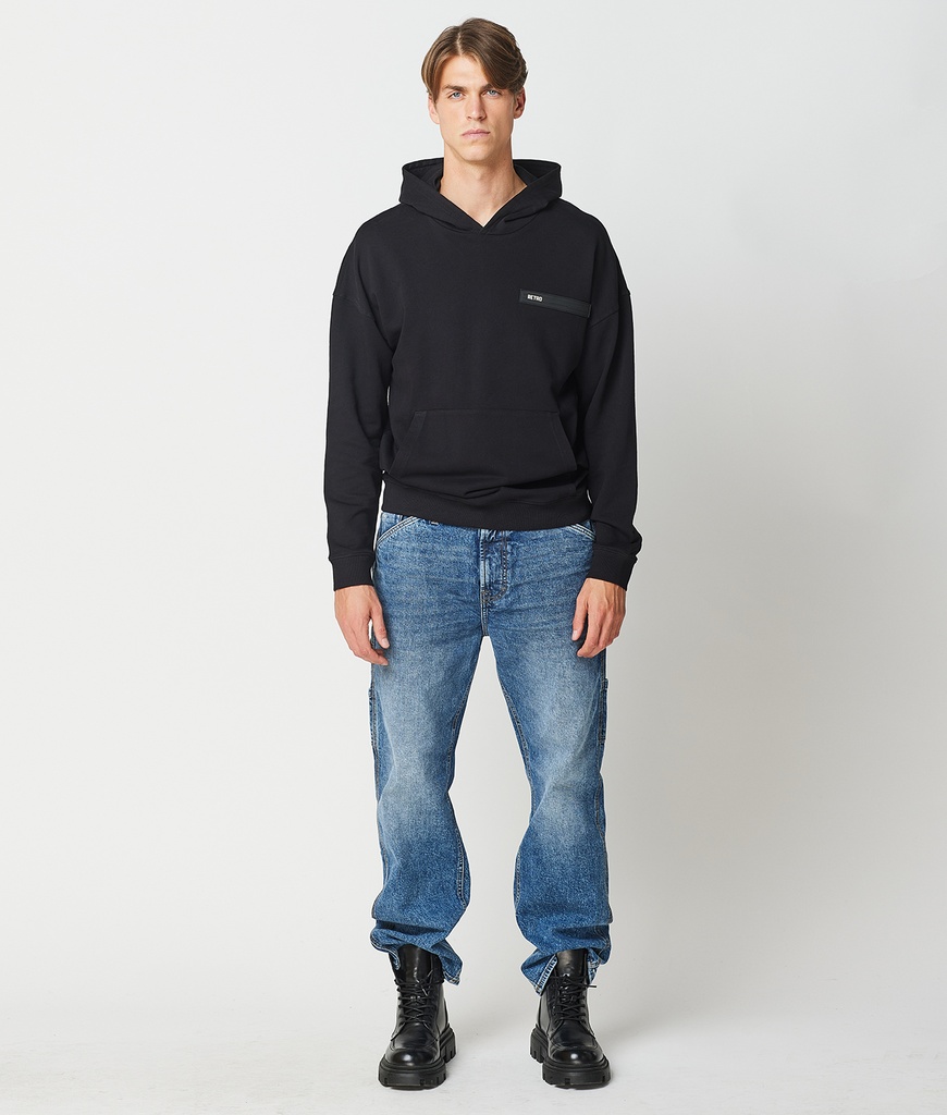 Avus Hoodie Jogging Top, Black