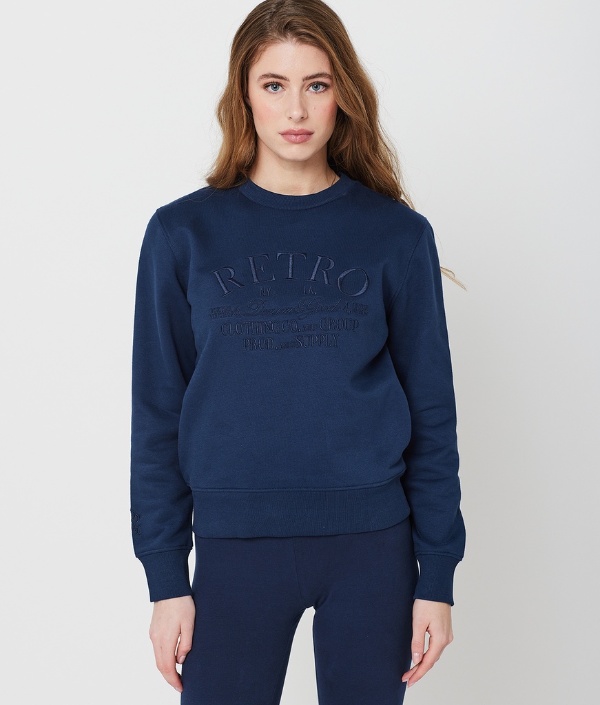 Yvette Sweatshirt Jogging Top, Dark Blue