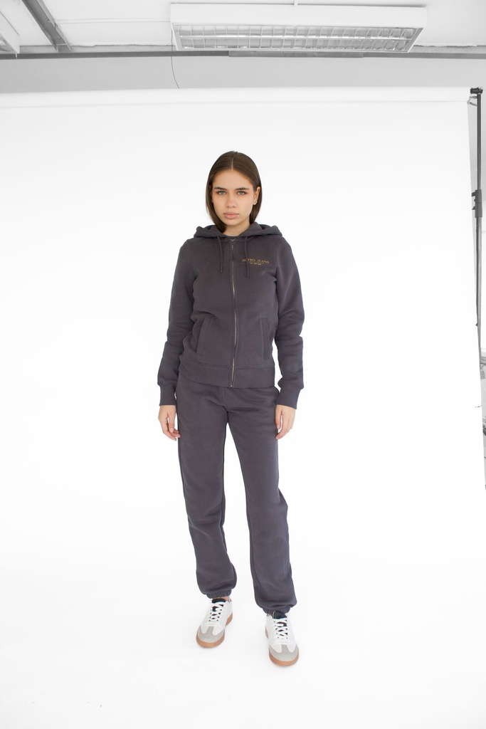 Christina Zip Hoodie Jogging Top, Anthracite
