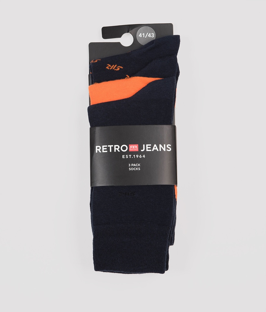 Brandon Pack Three Socks, Mixed