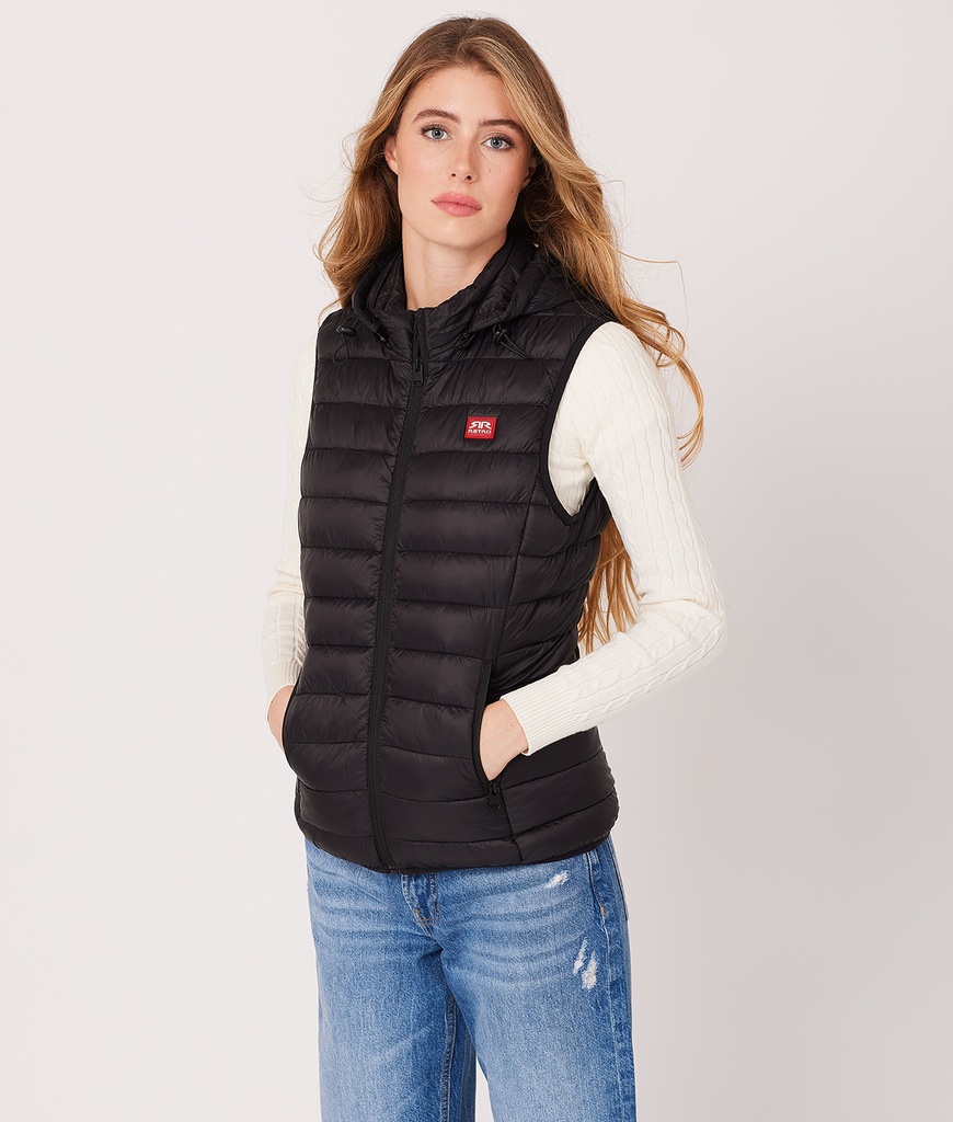 Mya Vest Puffer, Black