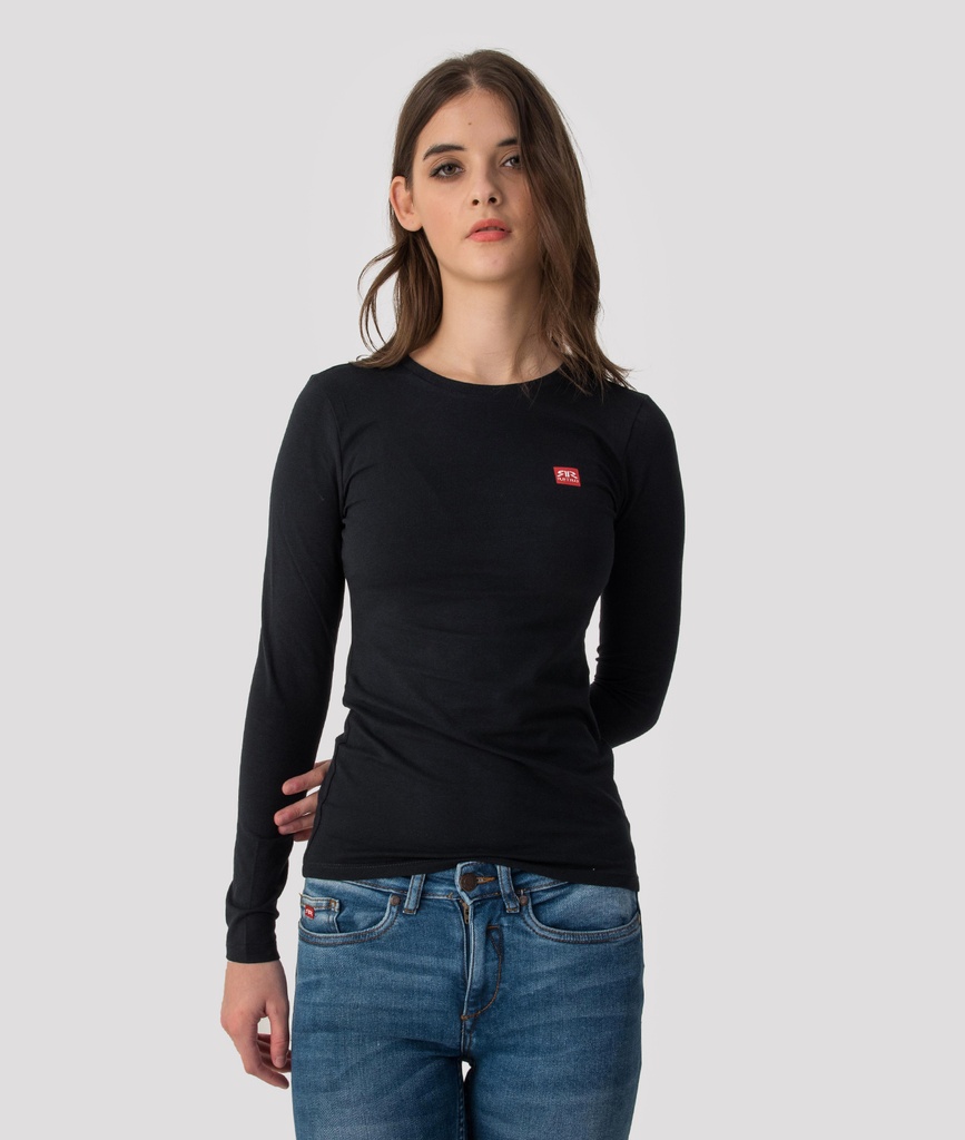 Elizabeth Long Round Long Sleeves, Black