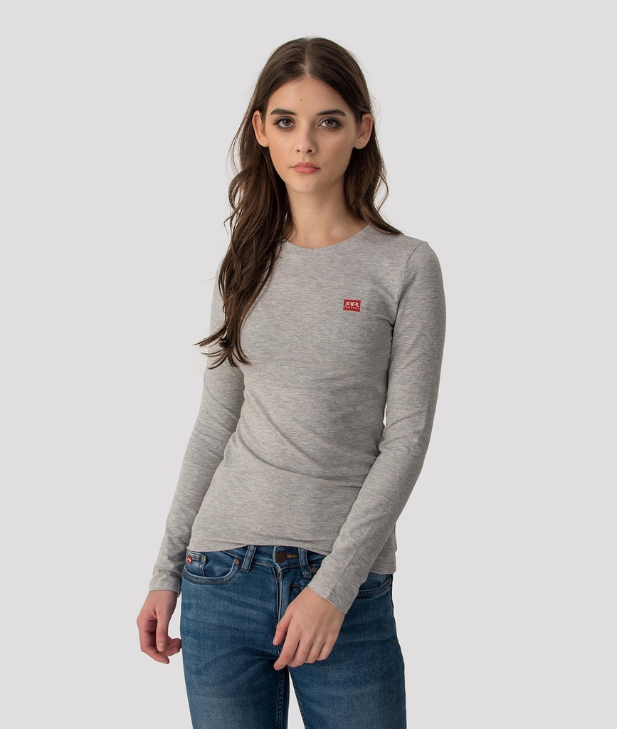 Elizabeth Long Round Long Sleeves, Grey Melange