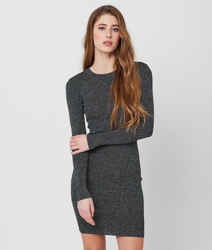 Bailee Knitted Dress, Silver