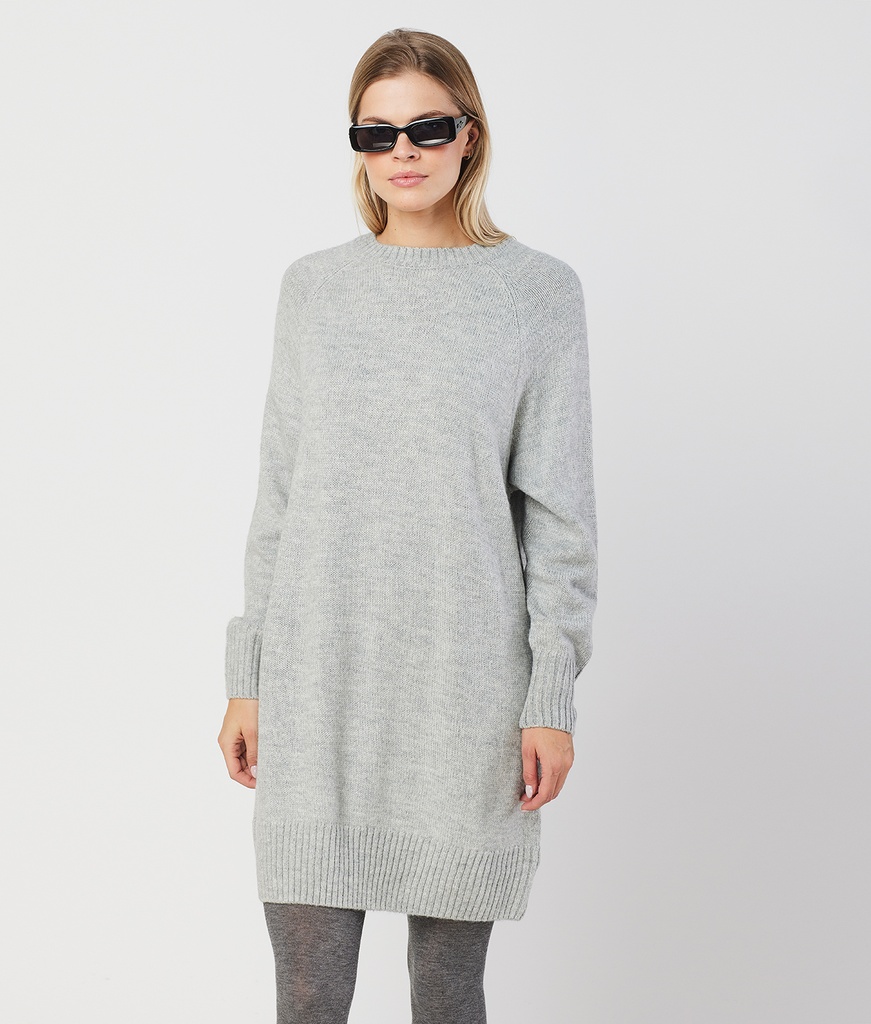 Pavlova Knitted Dress, Grey Melange