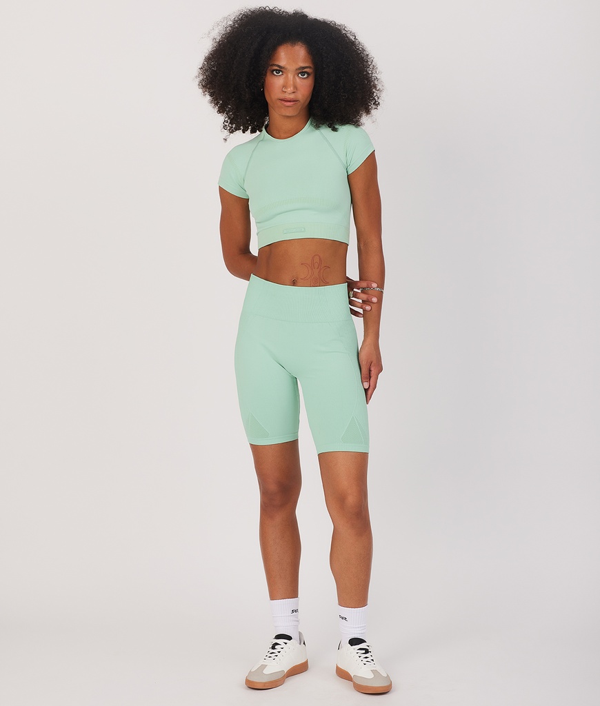 Soleil Biker Leggings, Mint