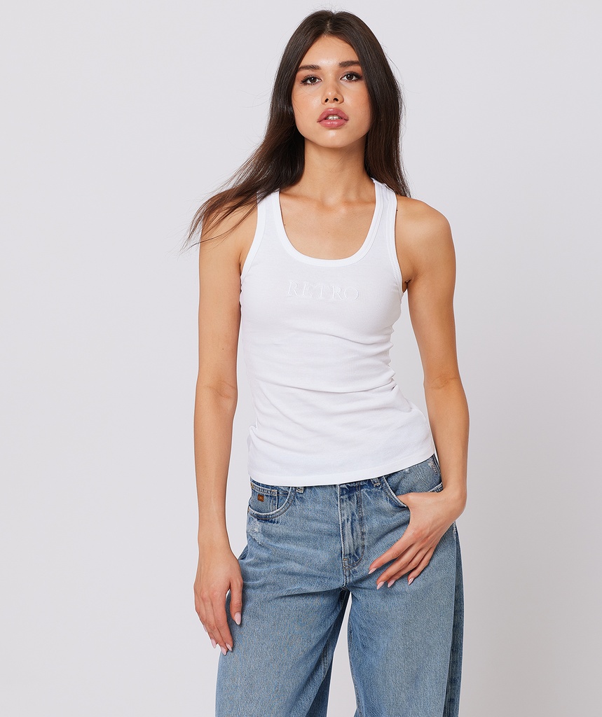 Lottie Tank Top, White