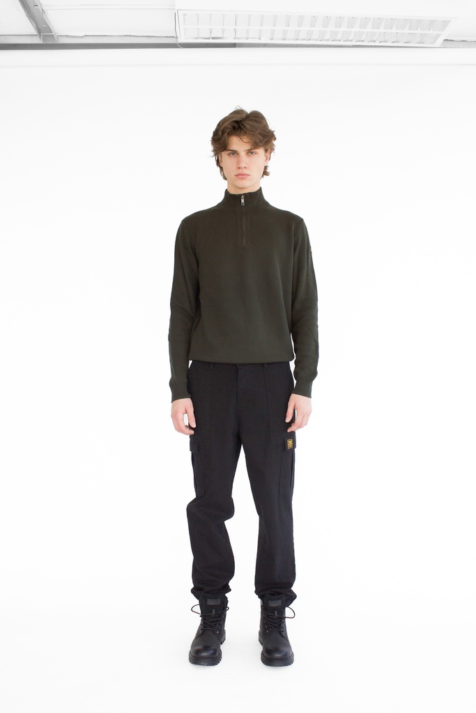 Kanan Half Zip Sweater, Dark Green