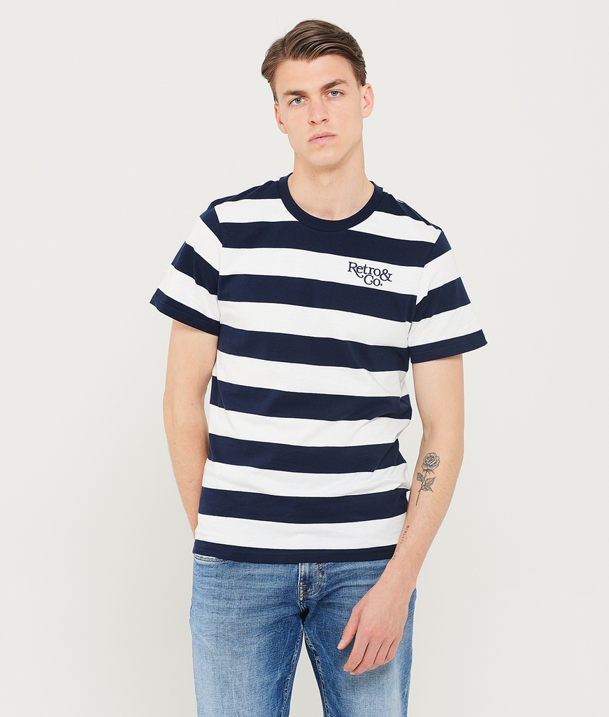 Atlantis T-Shirt, Blue-White