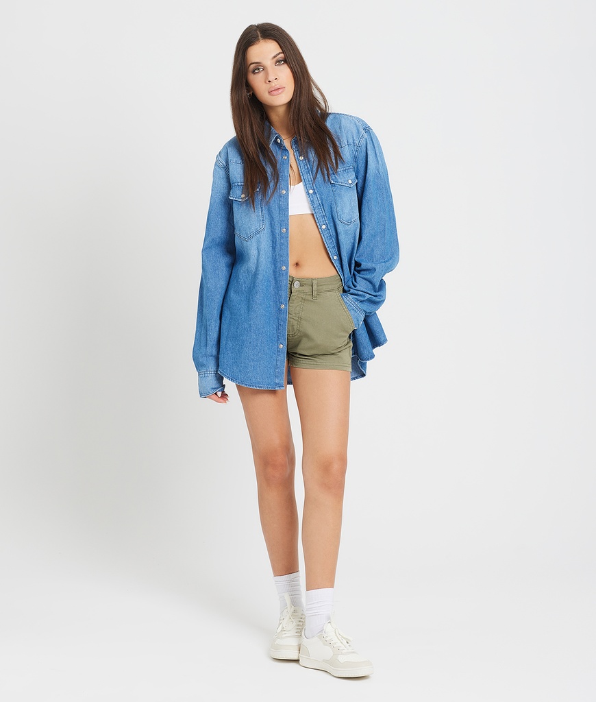 Eileen Woven Shorts, Khaki