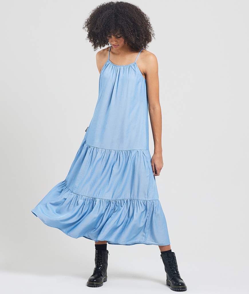 Judith Woven Dress, Light Denim