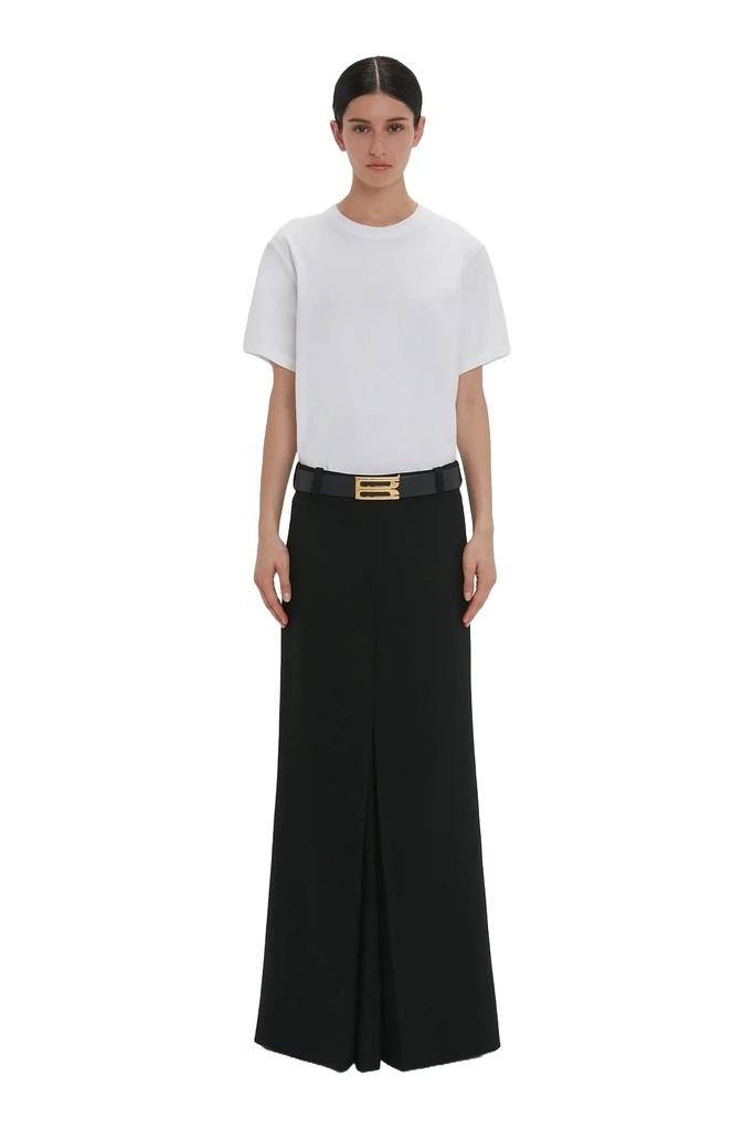 Floor Length Box Pleat Skirt