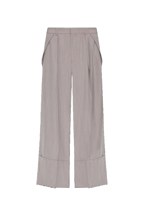 Wide Leg Turn-up Trouser