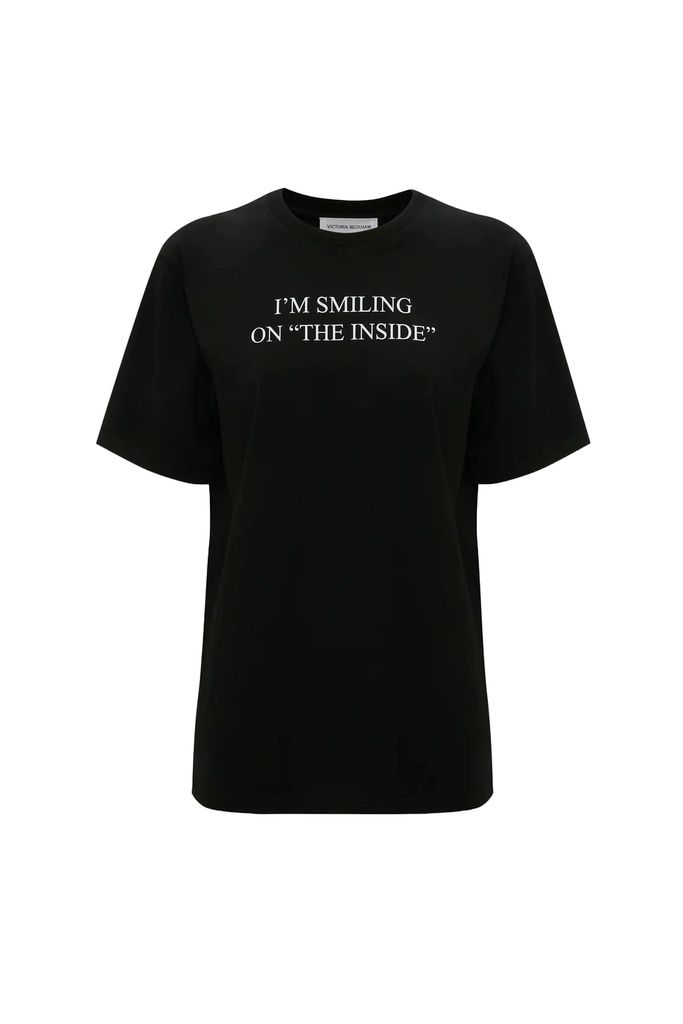 Slogan Im Smiling On The Inside T-shirt