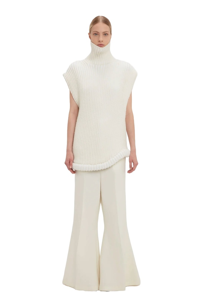 Sleeveless High Neck Jumper