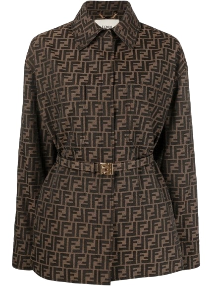Ff Logo-print Belted Jacket