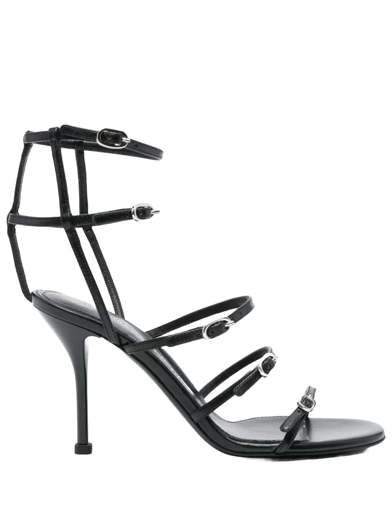 Cut-out Leather Sandals