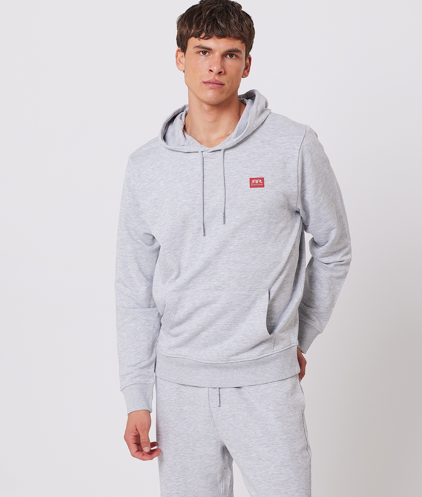 RR Original M Hoodie Jogging Top, Grey Melange