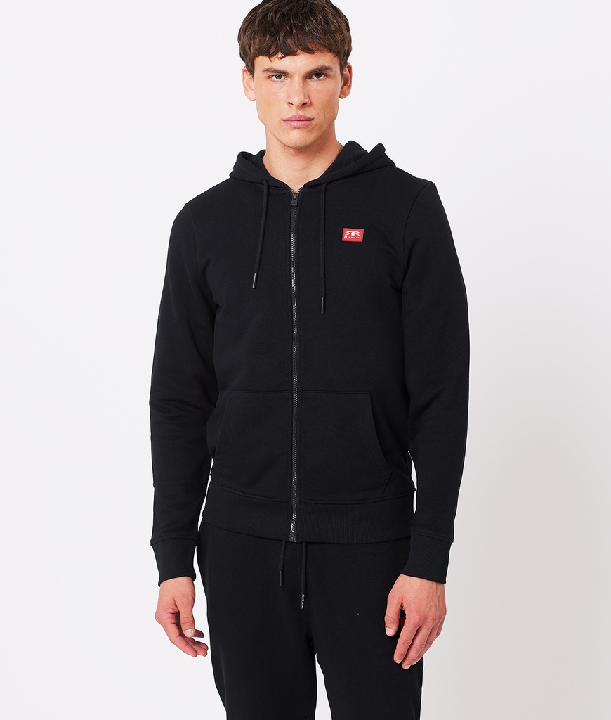 RR Original M Zip Hoodie Jogging Top, Black
