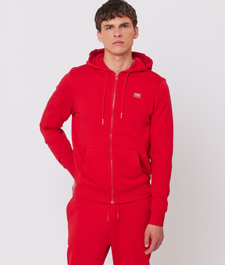 RR Original M Zip Hoodie Jogging Top, Red