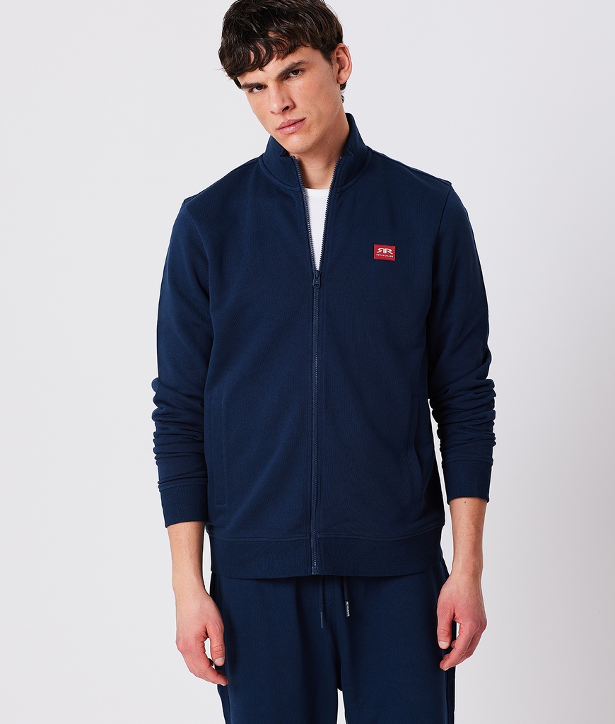 RR Original M Zip Up Jogging Top, Dark Blue