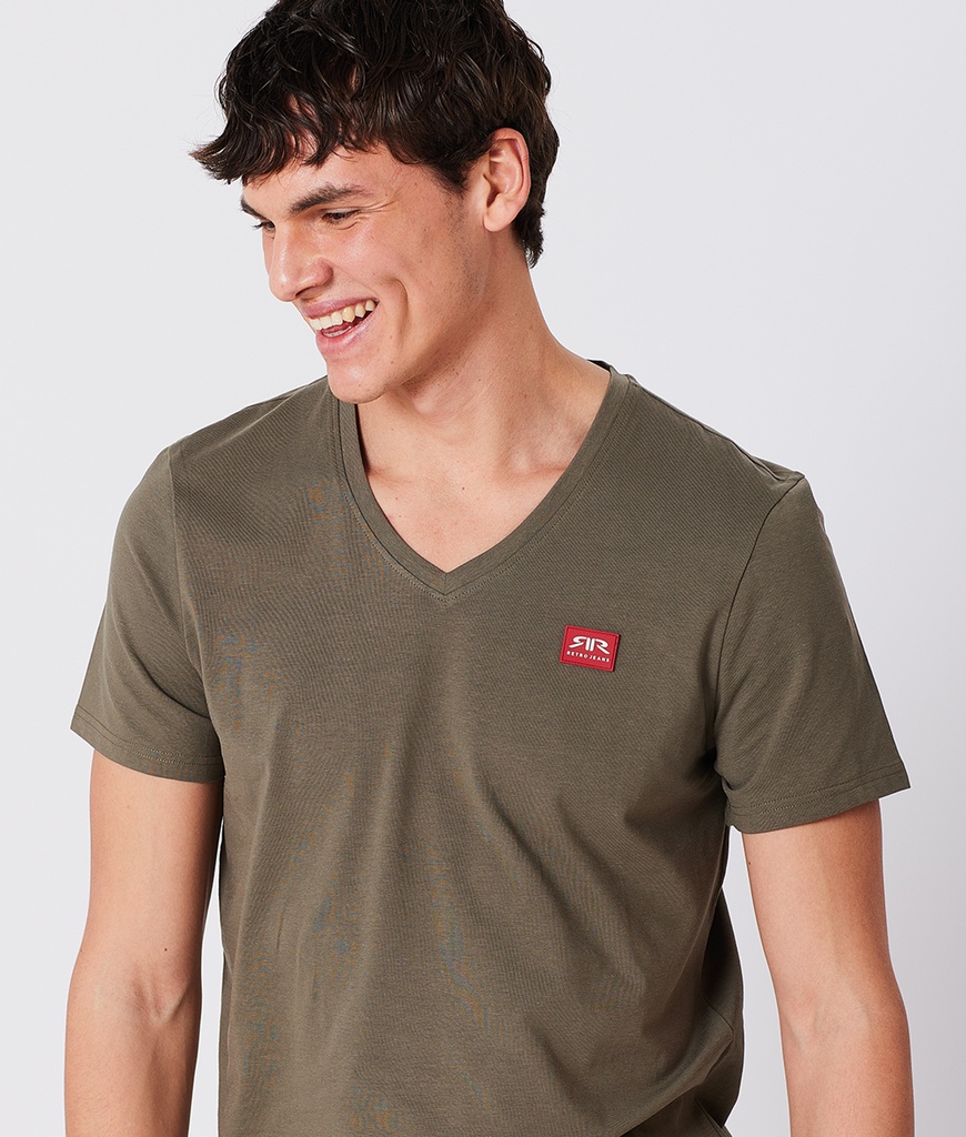 RR Original M V-neck T-Shirt, Khaki