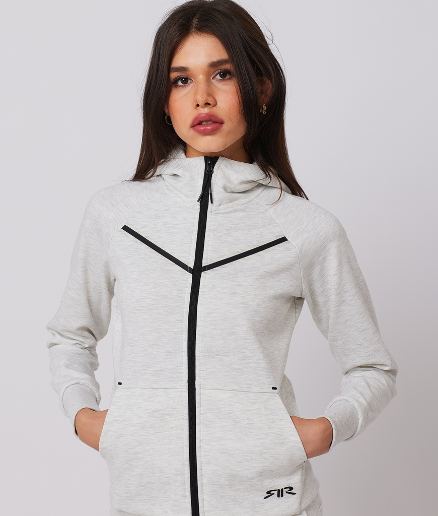 Rr Classic W Jogging Top, Off White Melange