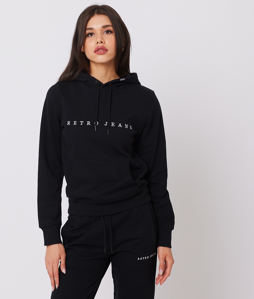 Gwen Hoodie Jogging Top, Black