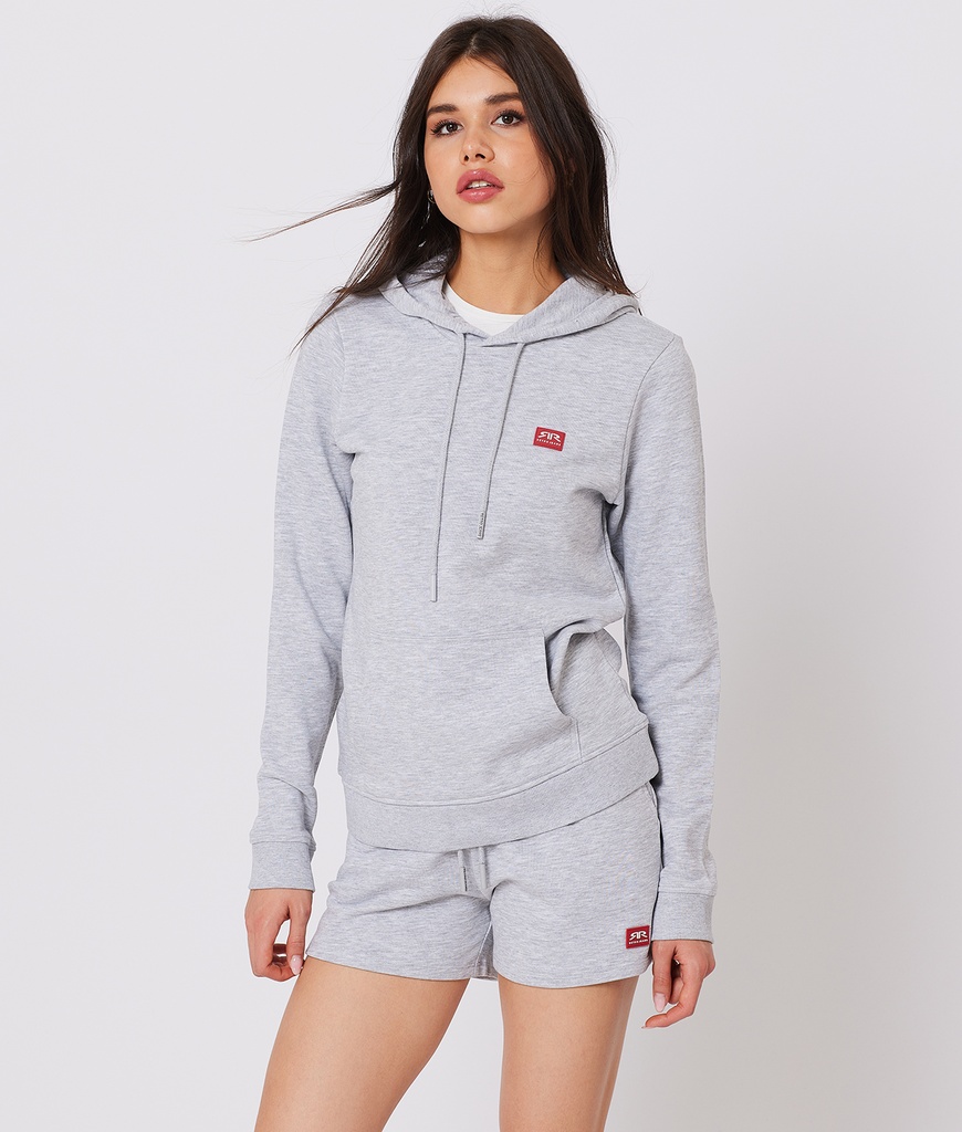 RR Original W Hoodie Jogging Top, Grey Melange