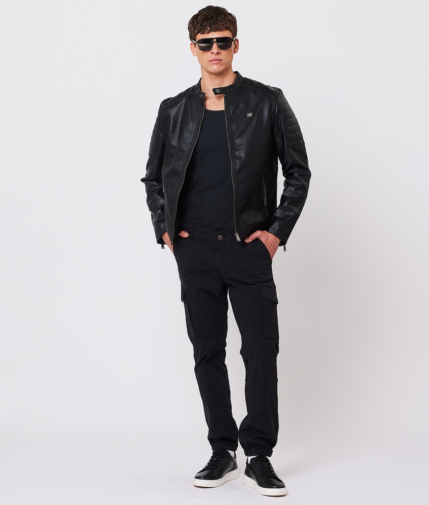 Marlon Cargo Woven Pants, Jet Black