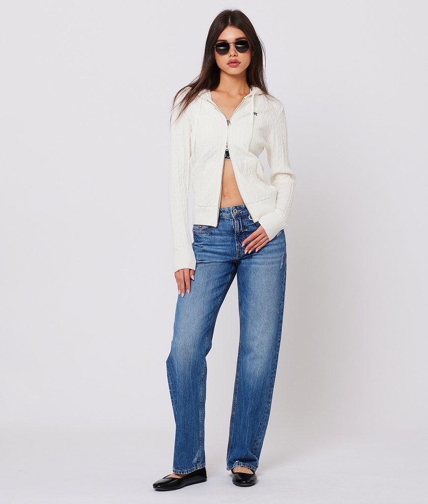 Rosemary Hoodie Cardigan, Off White