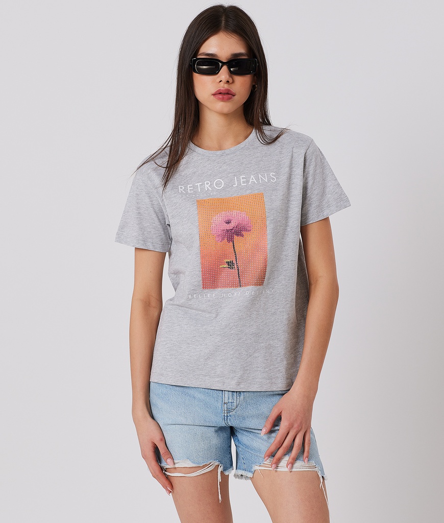 Danielle T-Shirt, Grey Melange