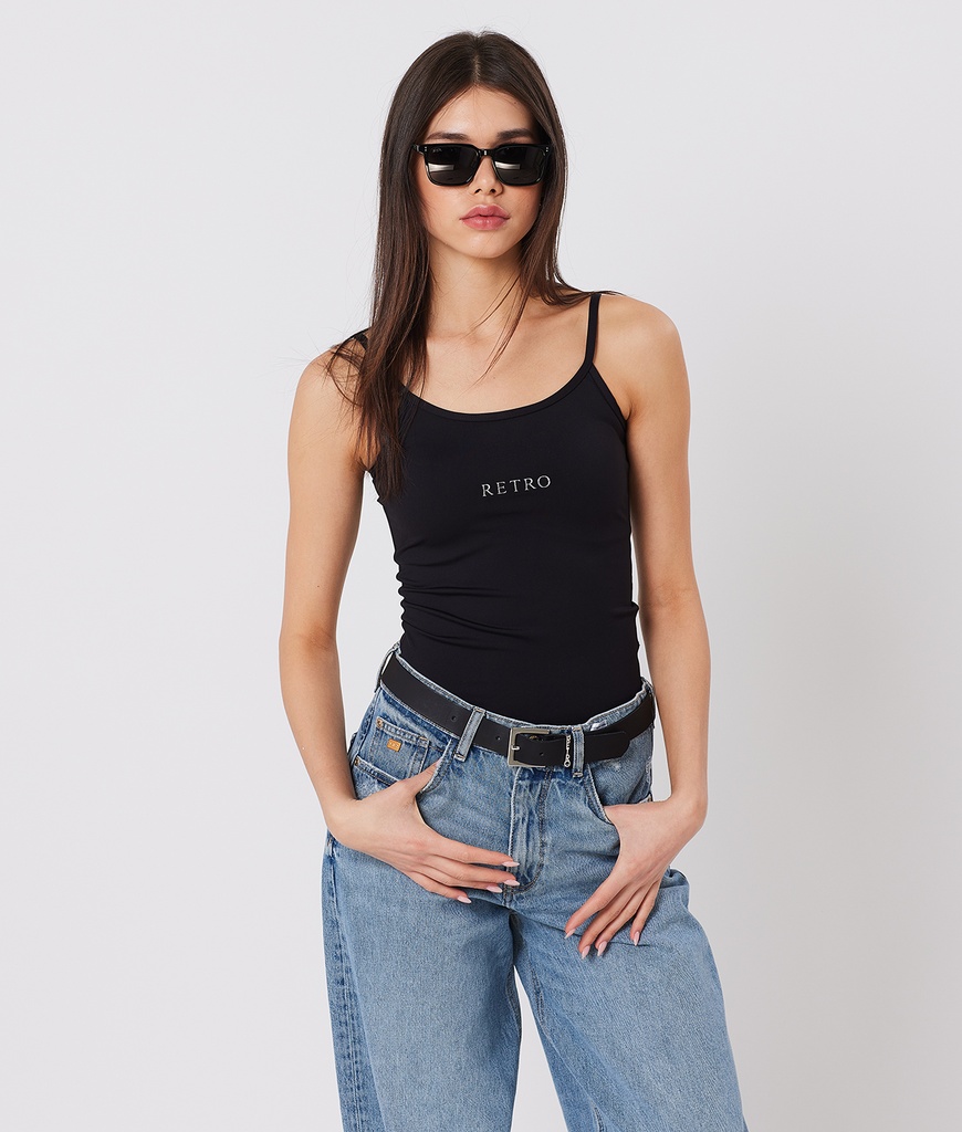 Lucia Tank Top, Black