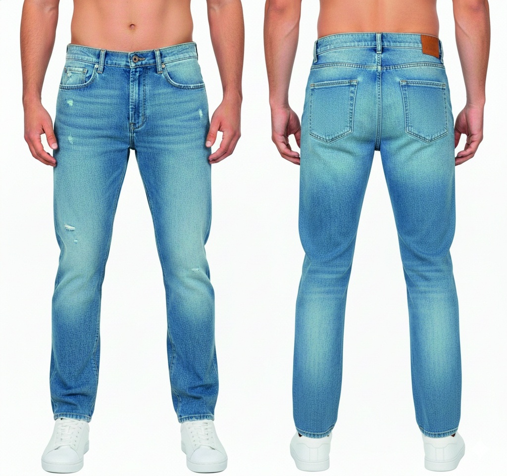 Duke Denim Pants, Denim Wash Medium Blue