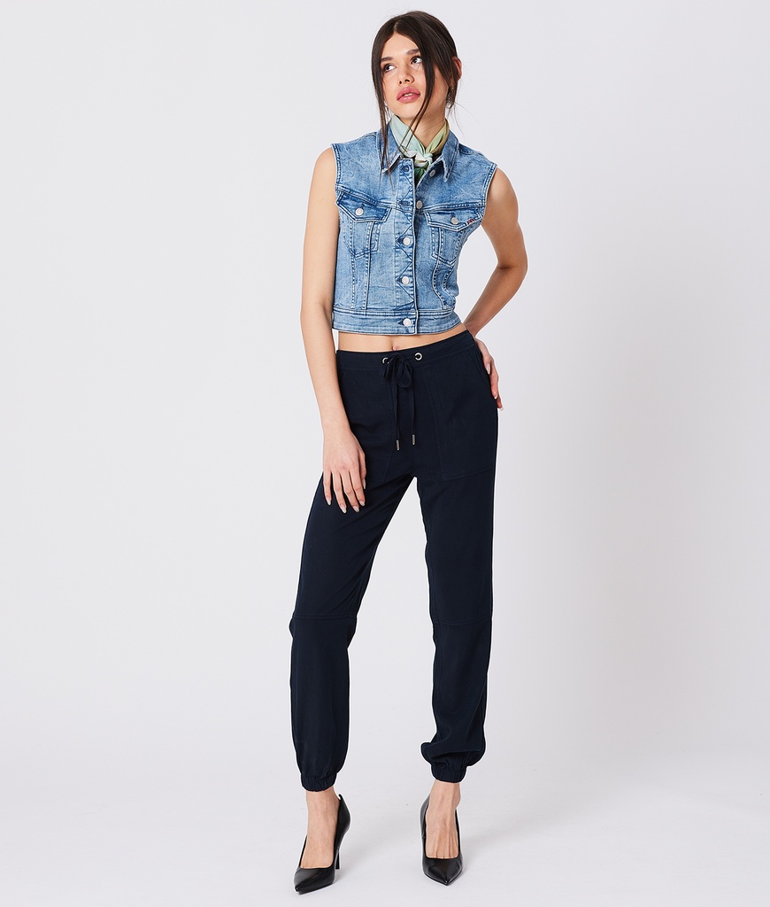 Sofia Woven Pants, Dark Blue