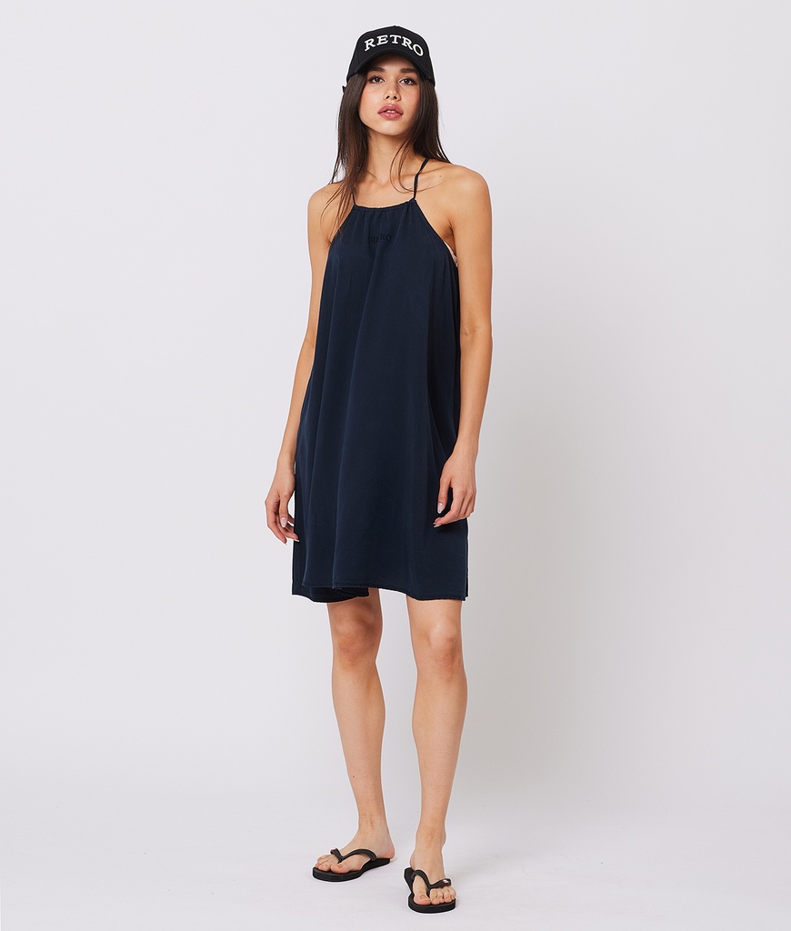 Summer Woven Dress, Dark Blue